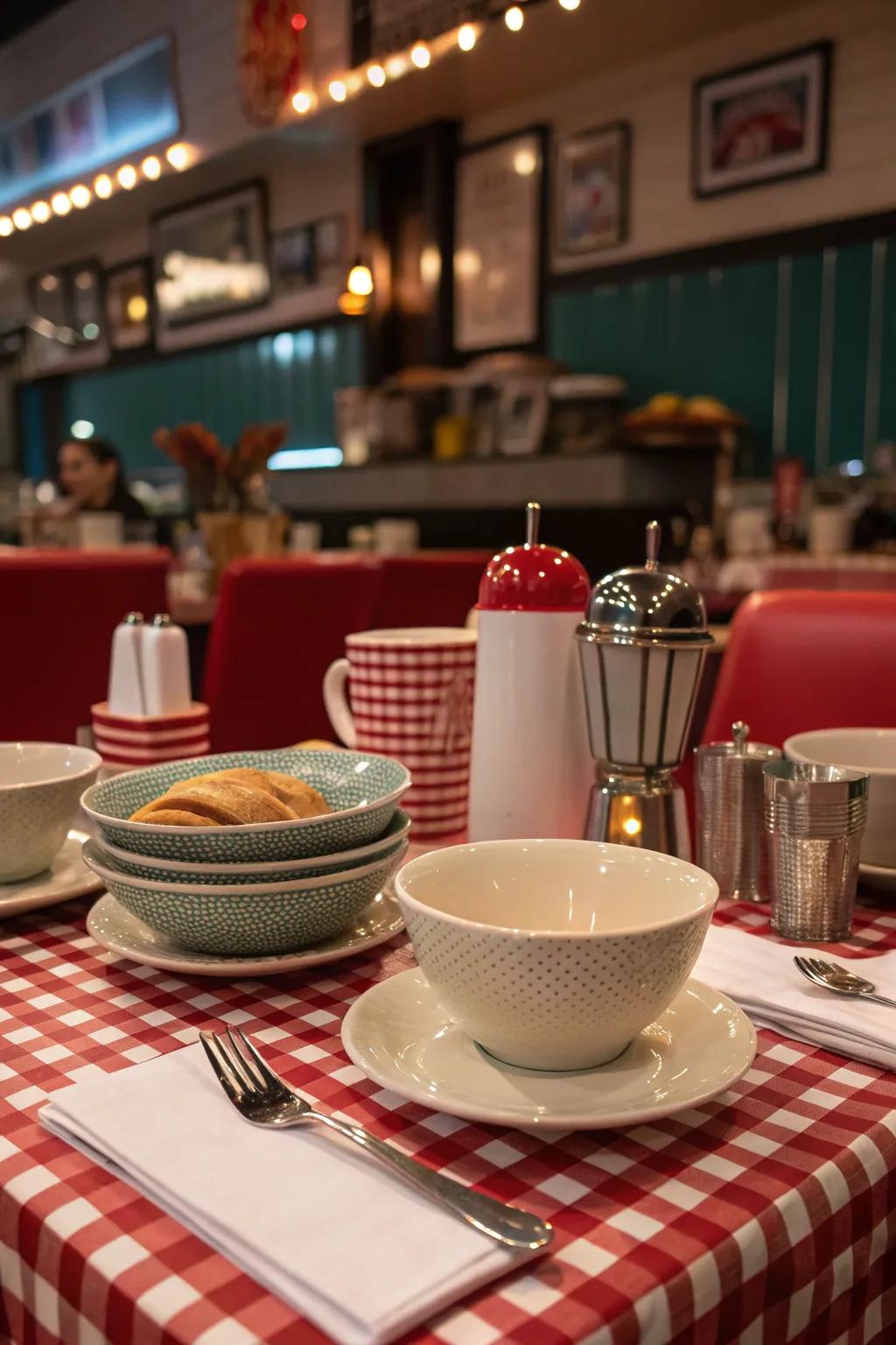 Relive the golden era of eateries with a retro-themed meal.
