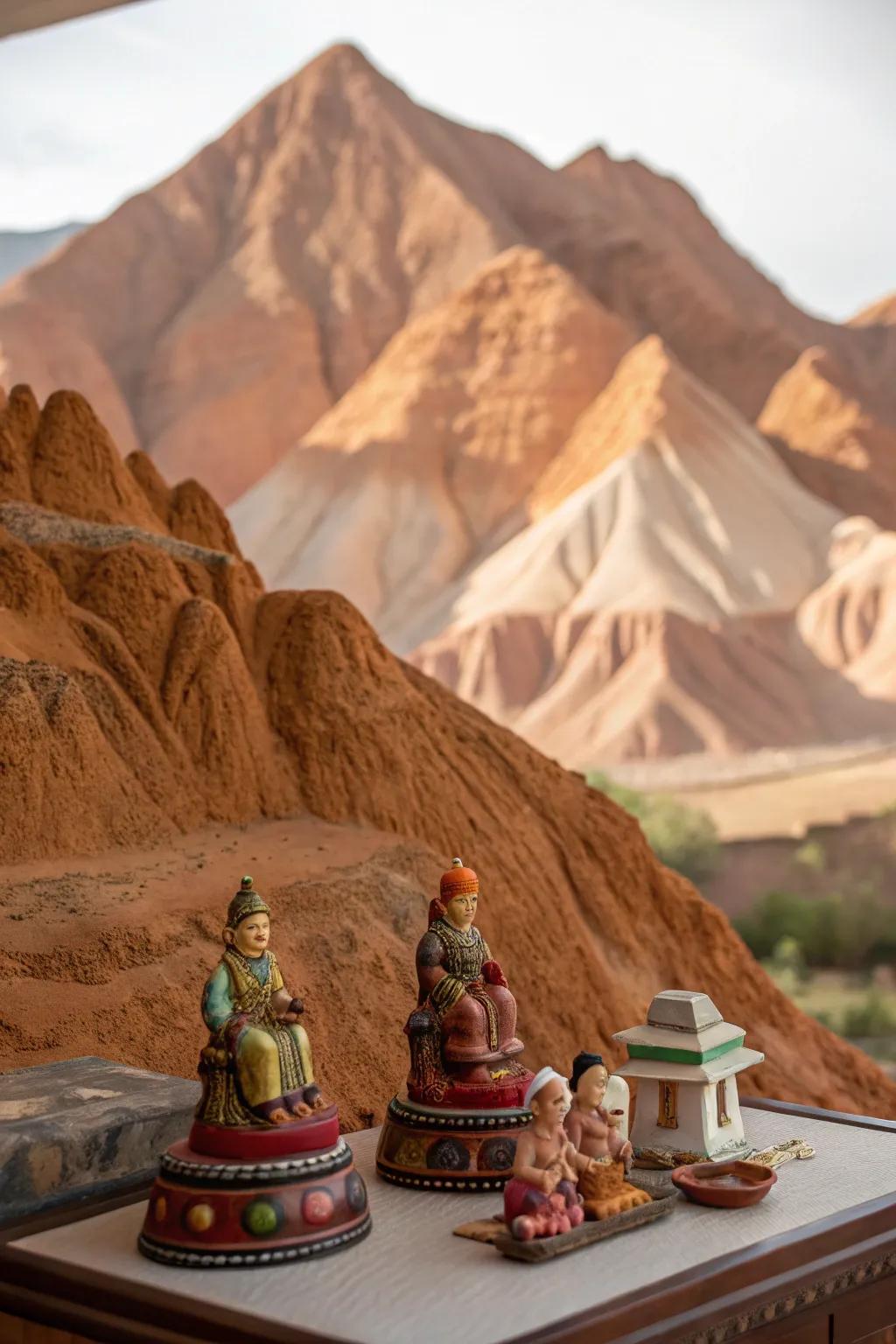 Striking clay ranges lend magnitude to the Golu panorama.