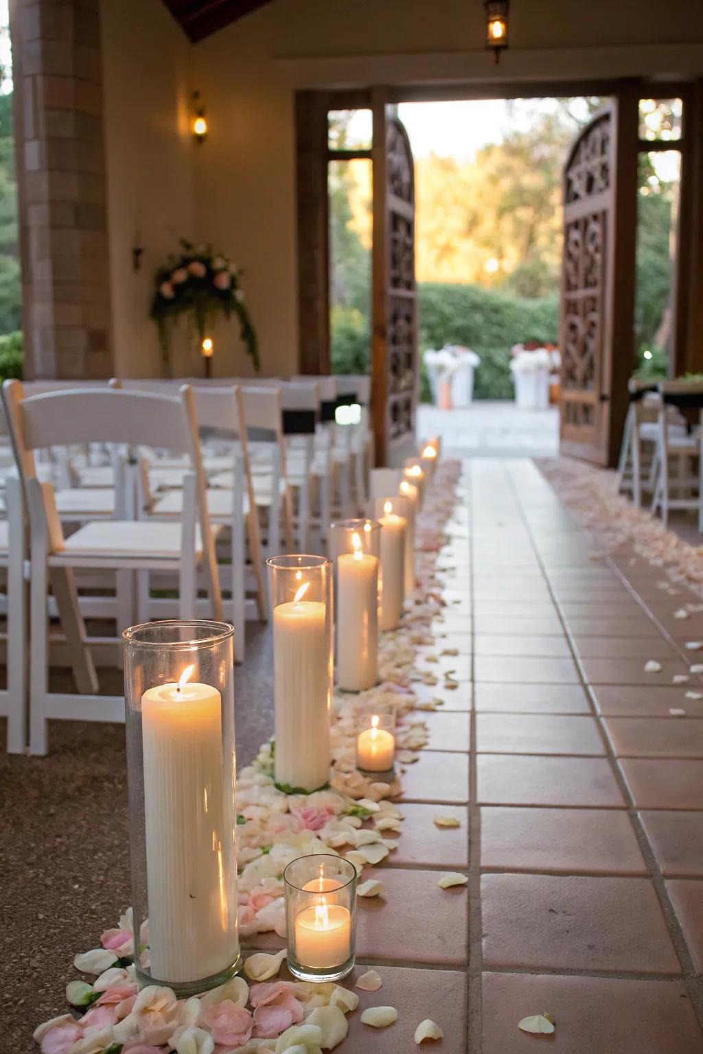 Drifting lights fashion a serene and enchanting setting.