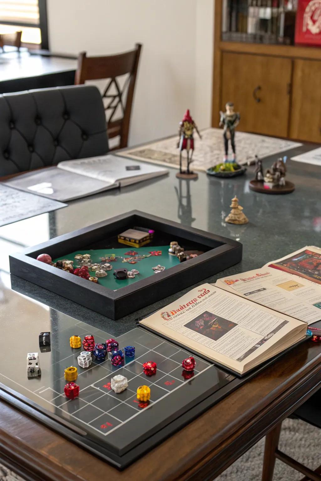 A resin-poured surface adds elegance and protection.