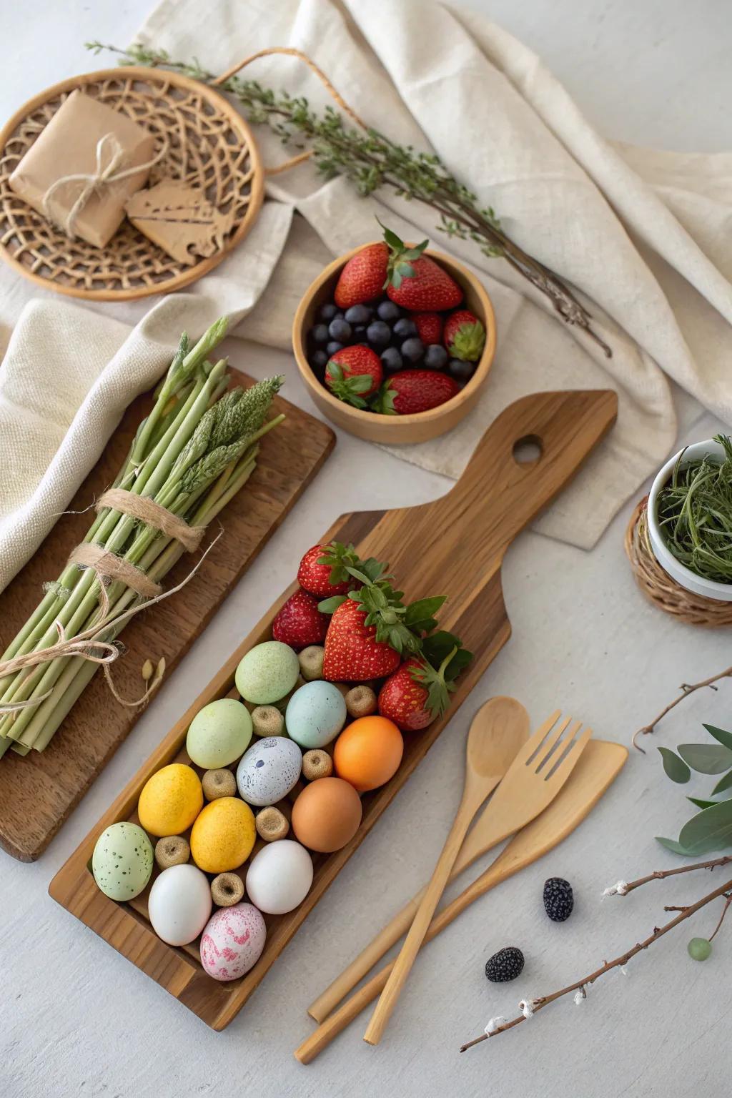 A sustainable and nature-inspired Easter board.
