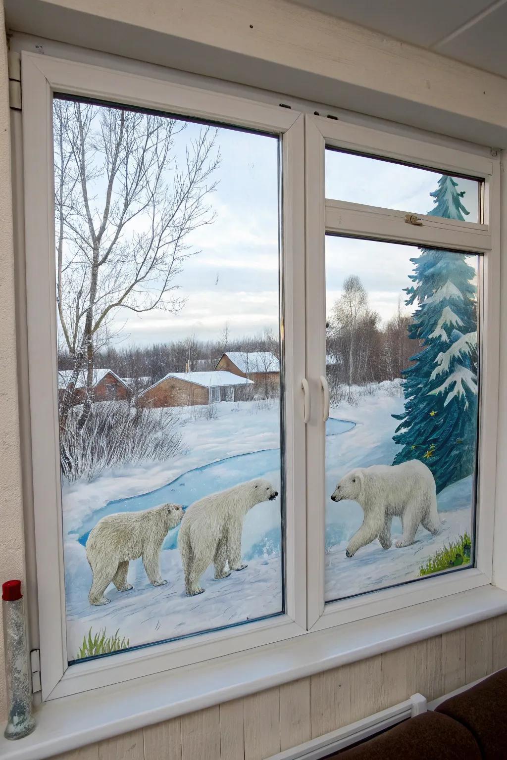 Chill bears bringing joy and playfulness to the winter scene