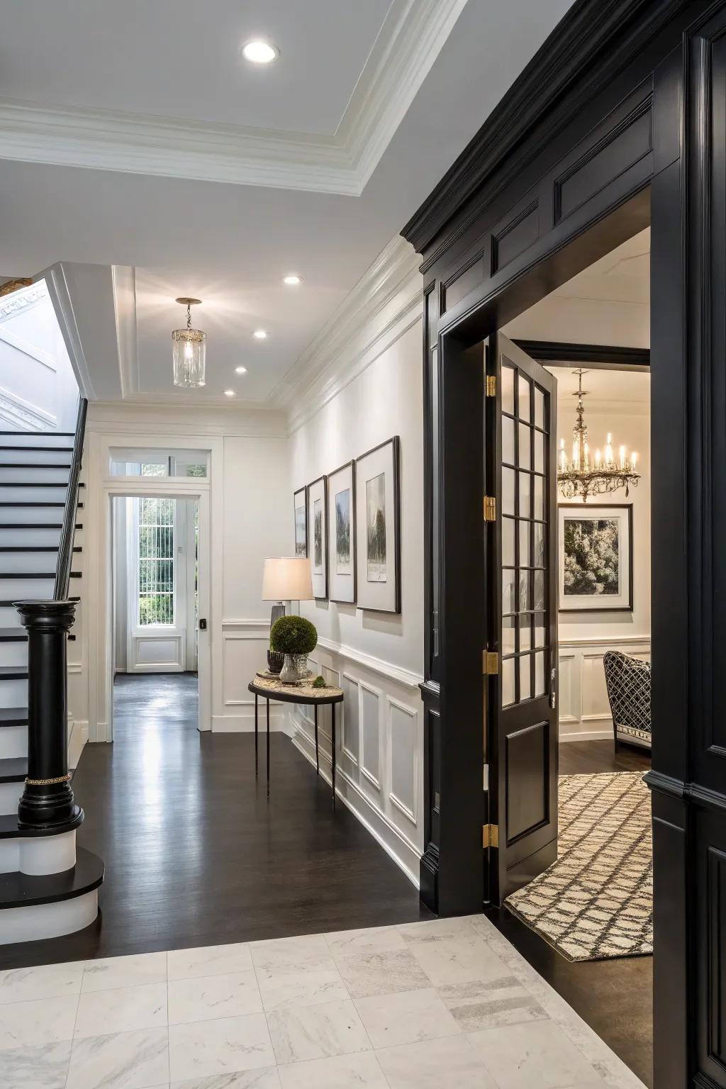 Opposing hues create a striking announcement.