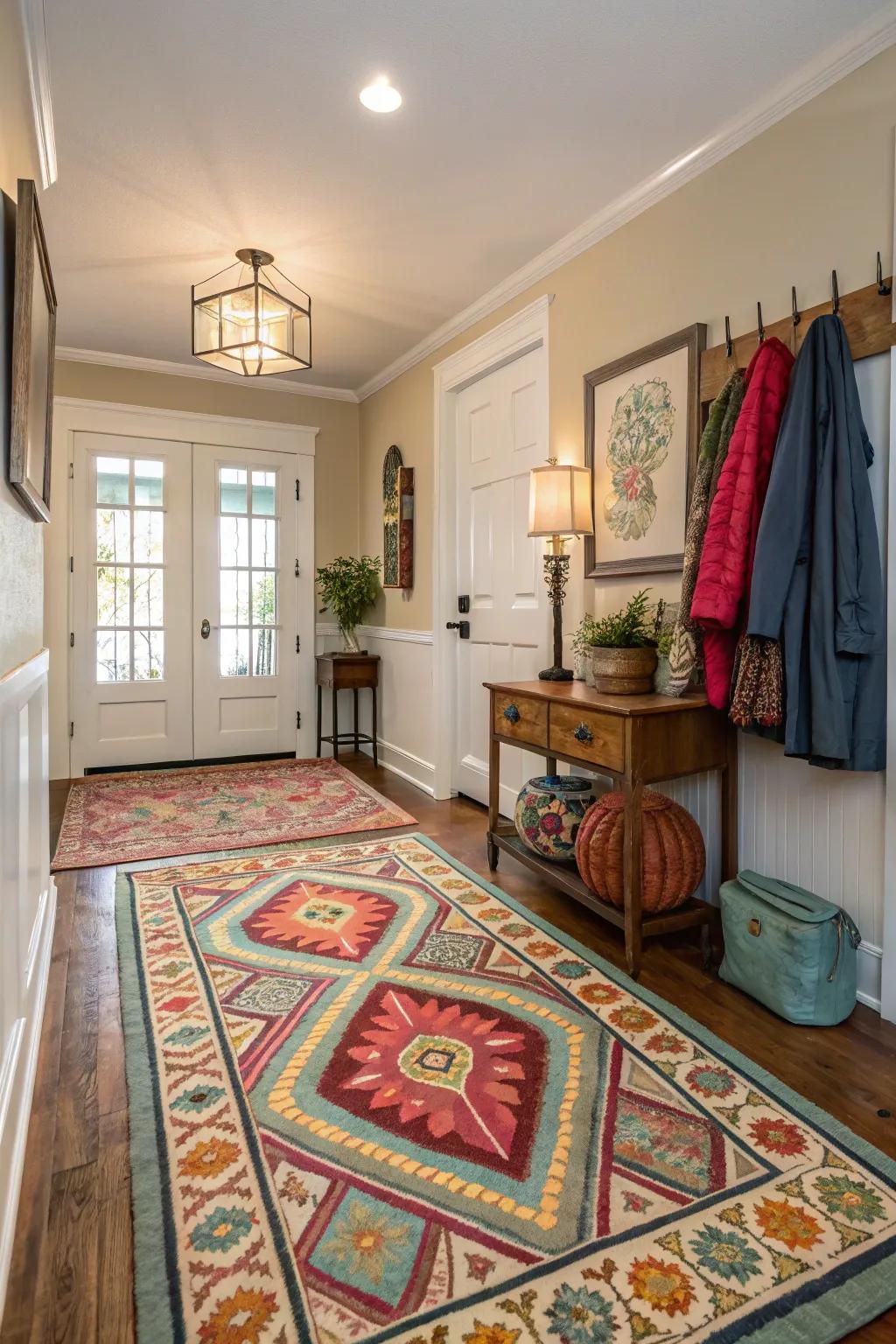 A well-chosen floor covering defines and improves your entryway space.