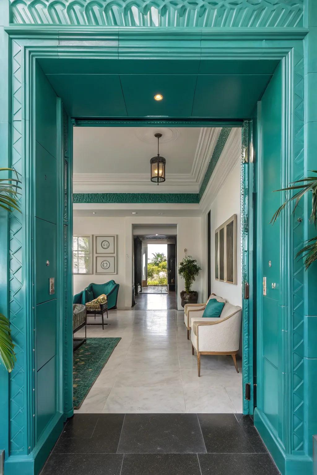 Infuse mysterious charm with profound teal hues.