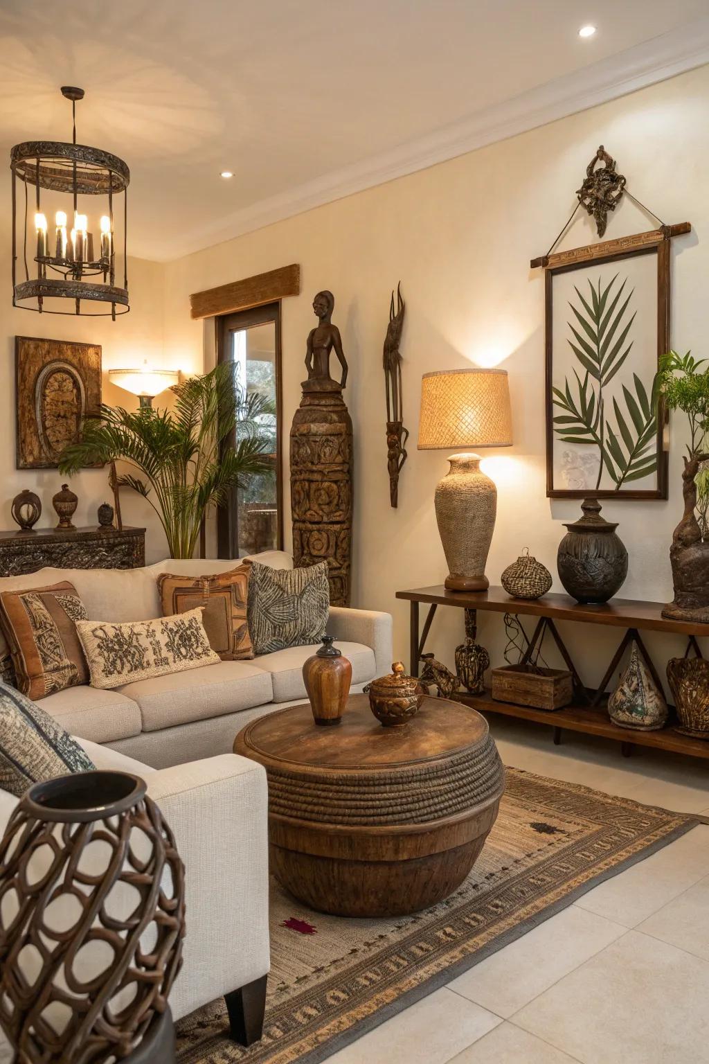 Enhance with exotic decorative items.