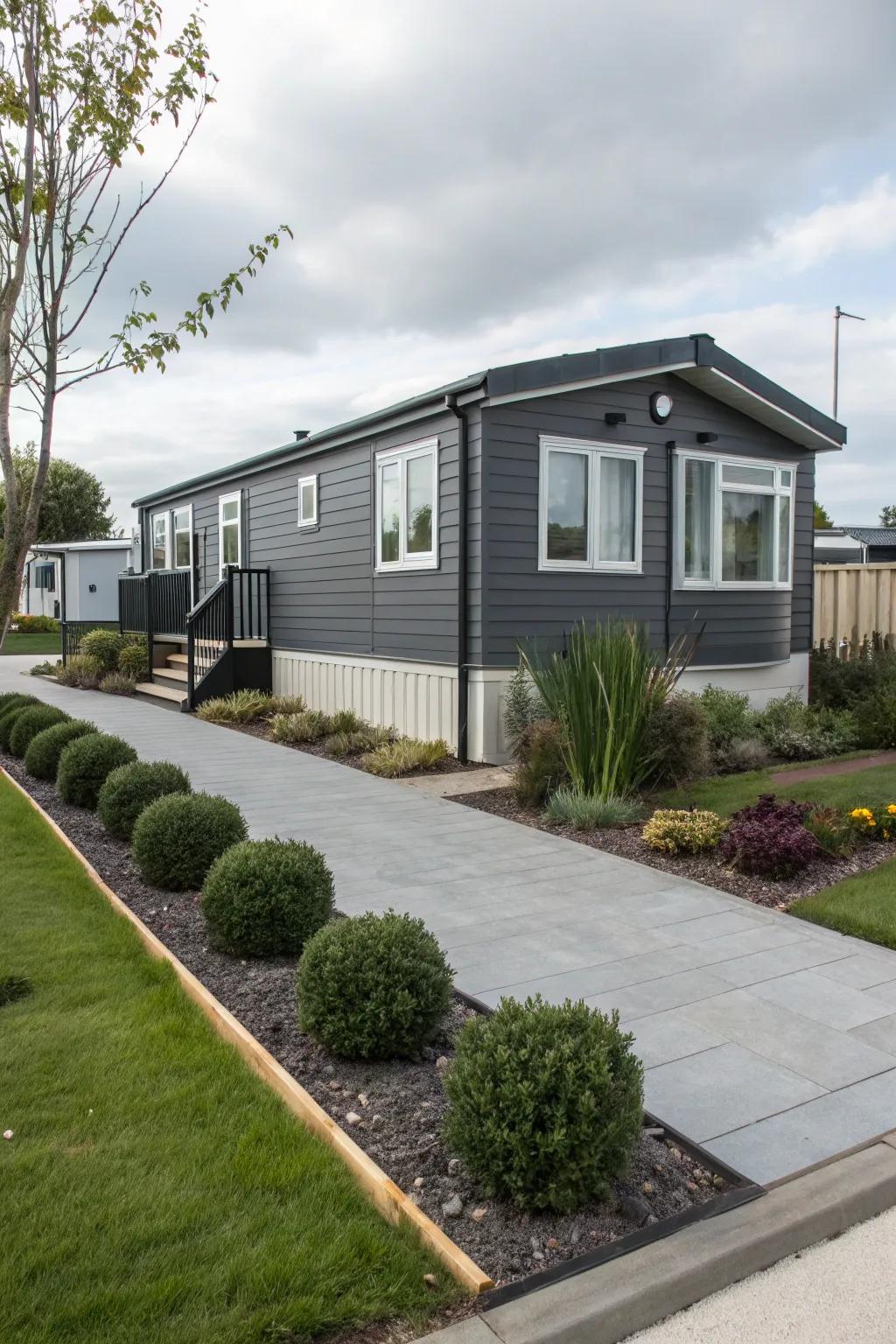 Charcoal gray exudes modern elegance and sophistication.