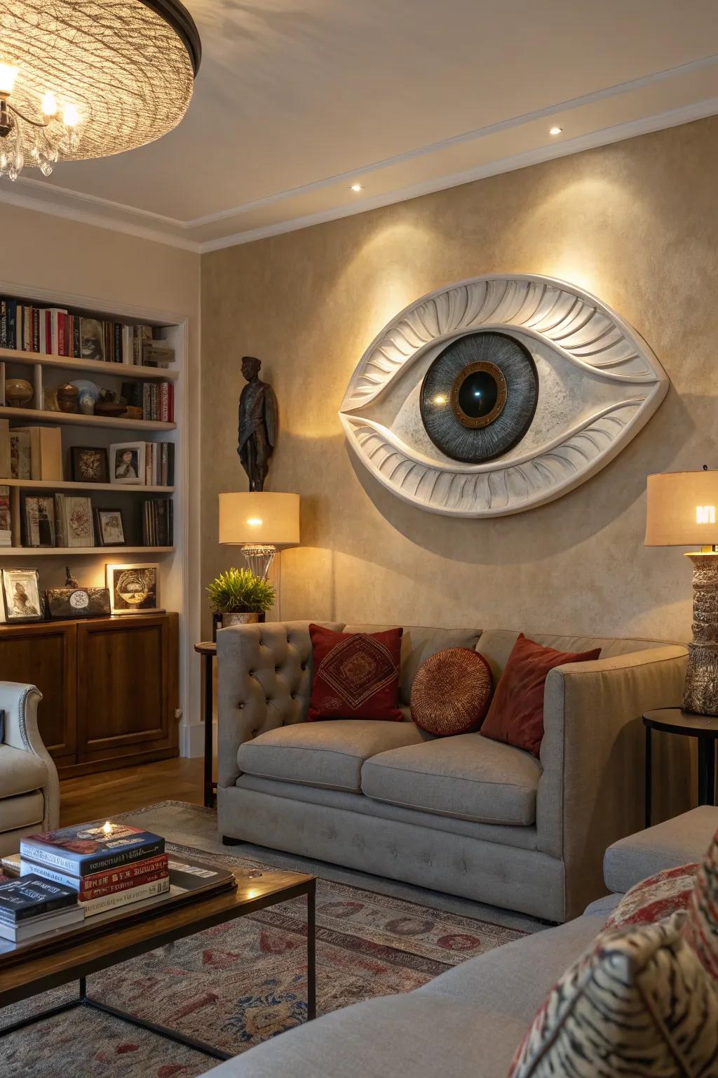 An extraordinary 3D eye installation that engages and intrigues with its complexity.