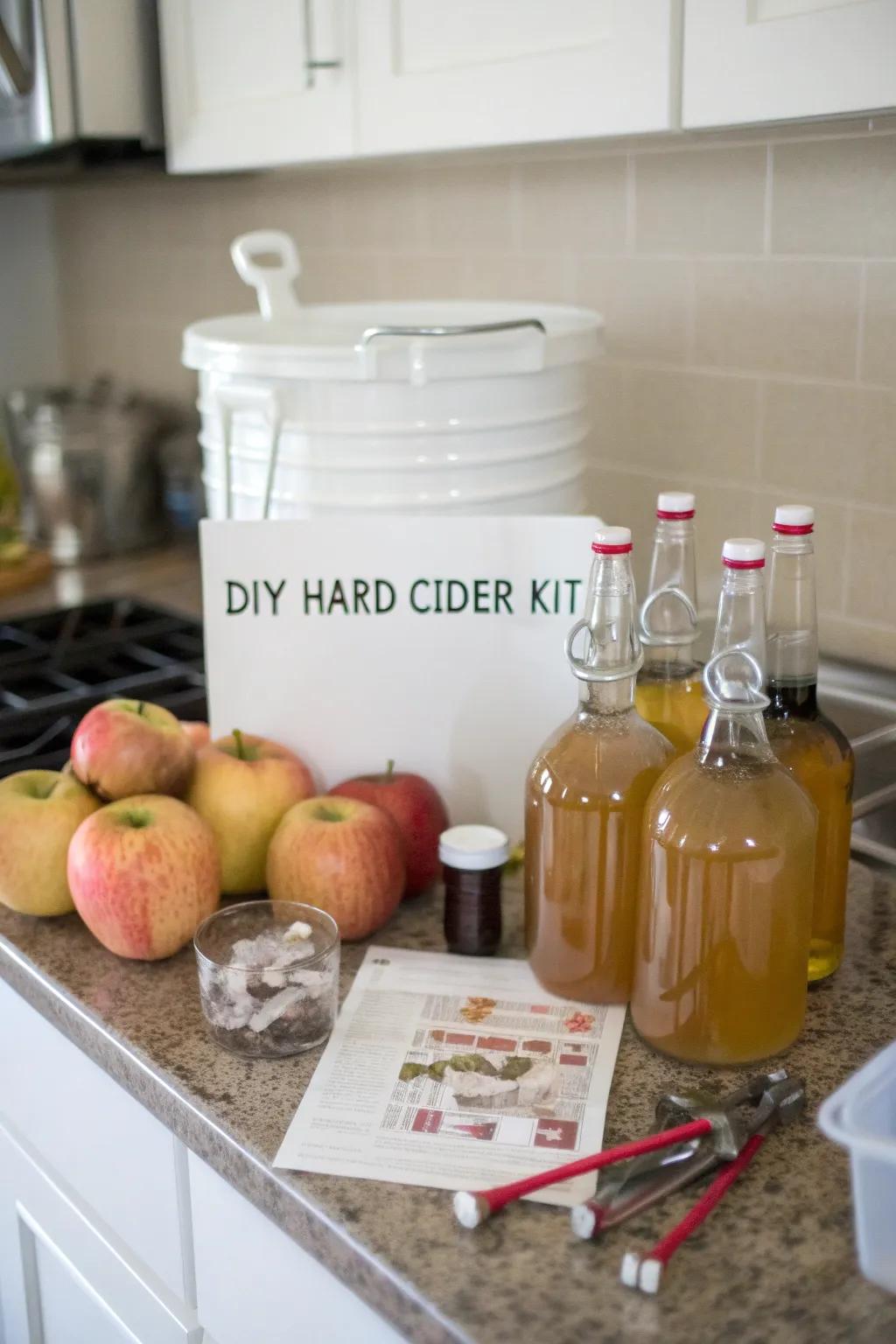A DIY hard cider kit for crafting delicious fall beverages.