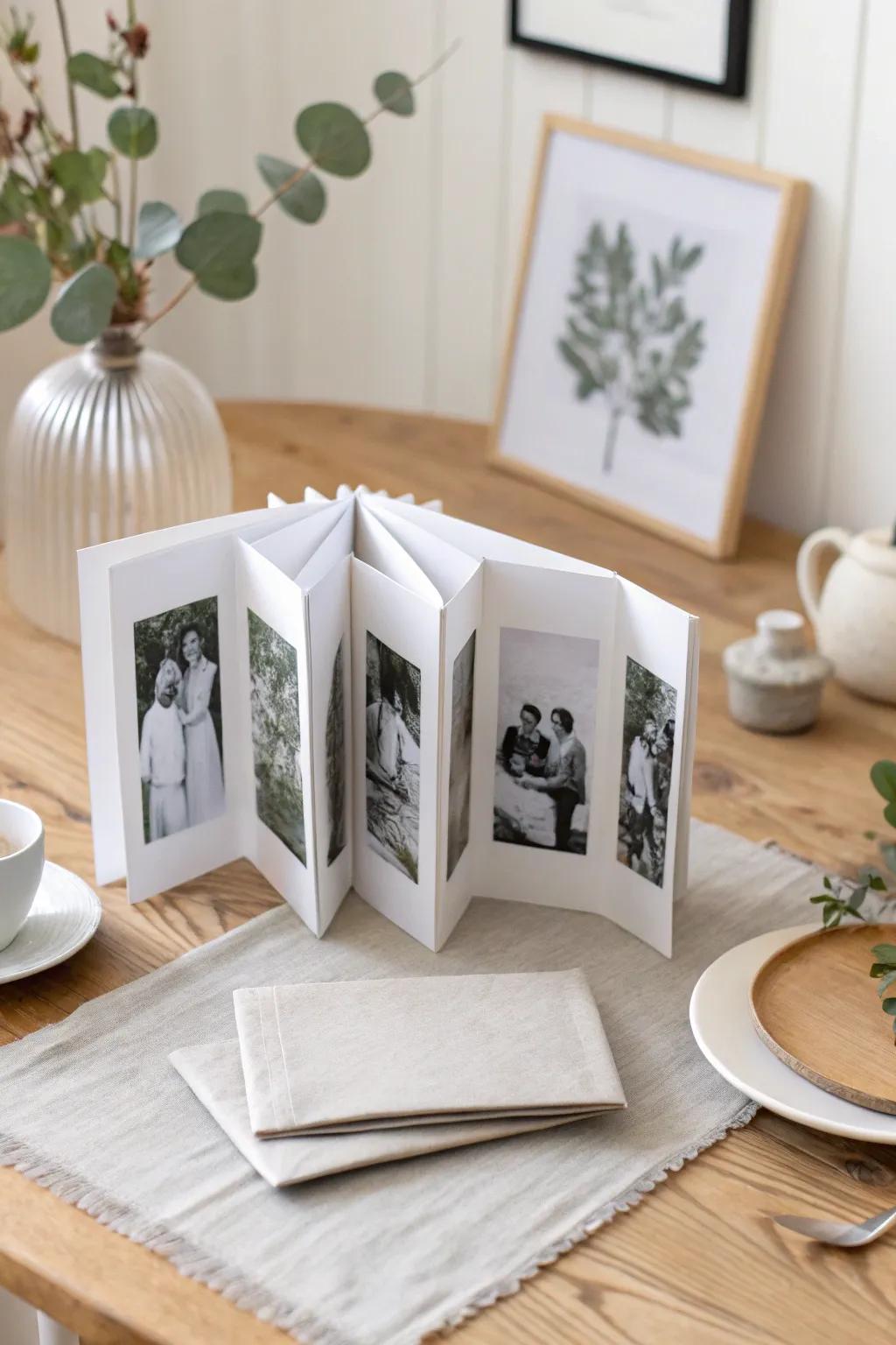 Honor Dad's distinct instances through a captivating concertina visual card brimming with treasured recollections.