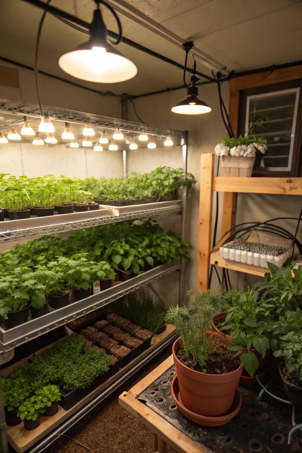 Cultivate an interior aromatic plant patch inside your crawl space.