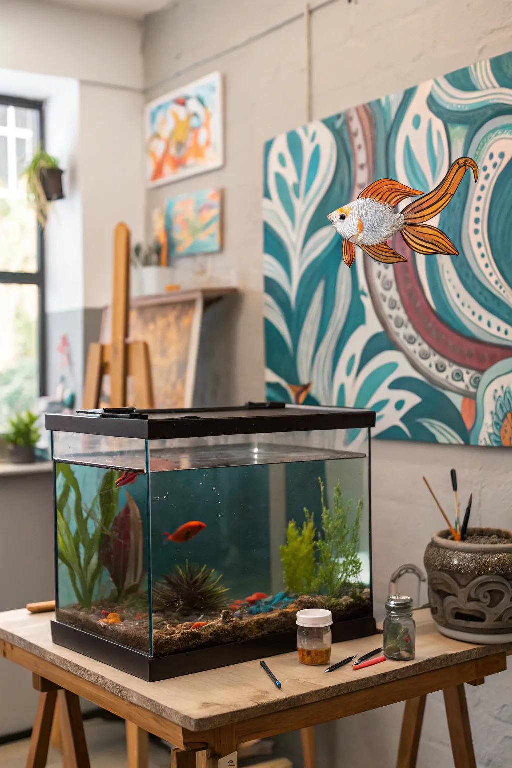 Infuse creativity with an artistic painted canvas.