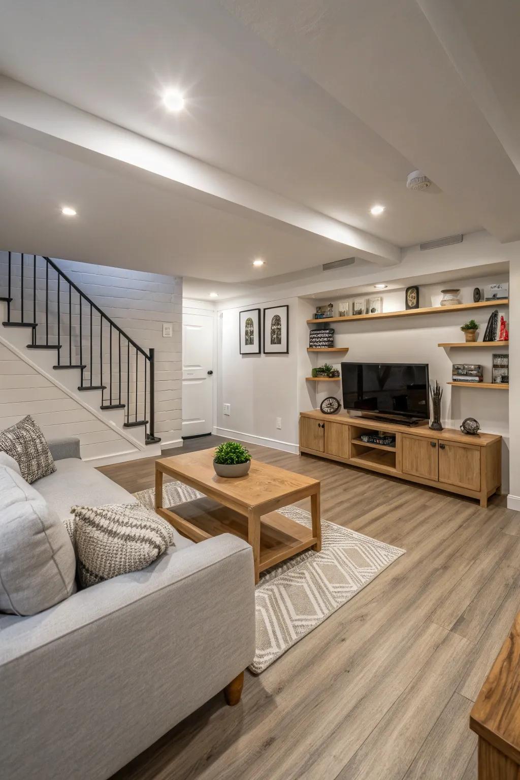 Light wood flooring captures Nordic simplicity.