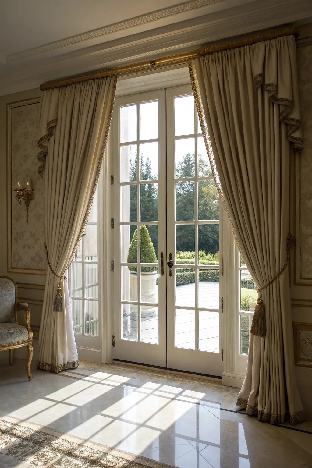 Custom-fit curtains guarantee a seamless appearance.