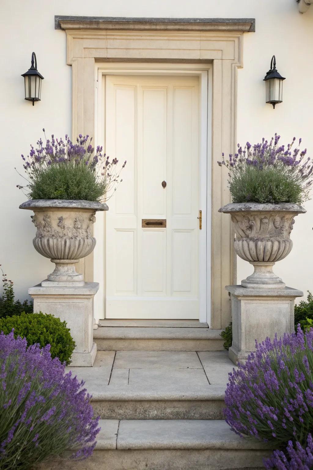 Embrace minimalism with a single plant type for a refined aesthetic.