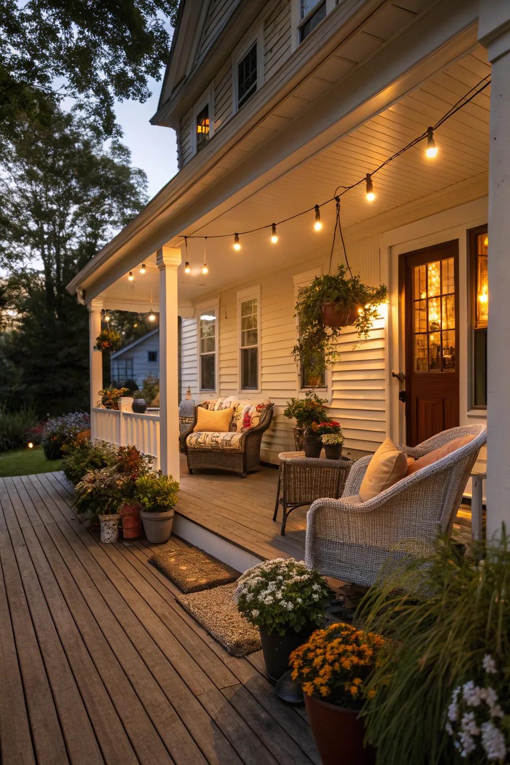 Warm and inviting entrance design.