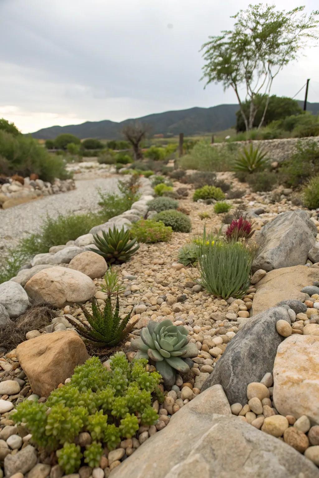 A petite garden encompassed within your creek bed enriches nuance and endearment.
