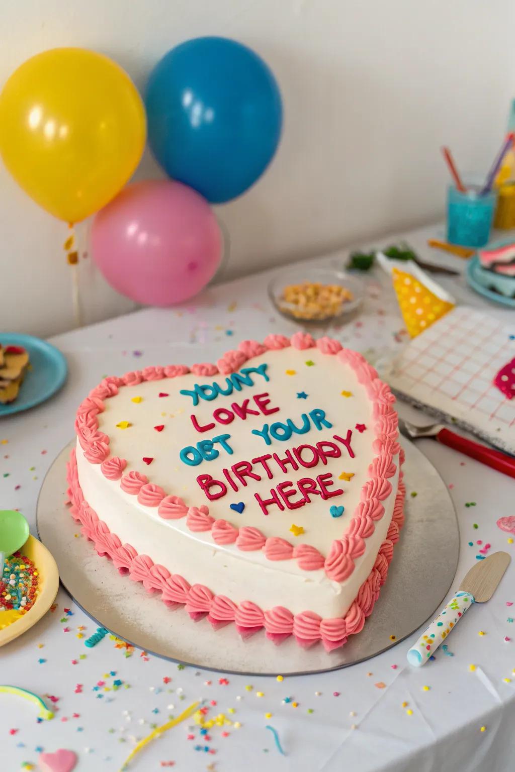 Celebrate the youthful spirit with this enchanting cake!