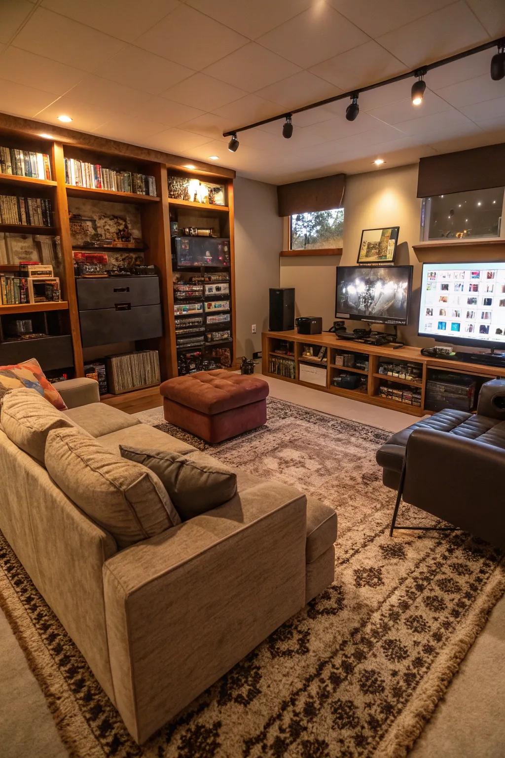 A comfy atmosphere invites relaxation and extended pc gaming sessions.