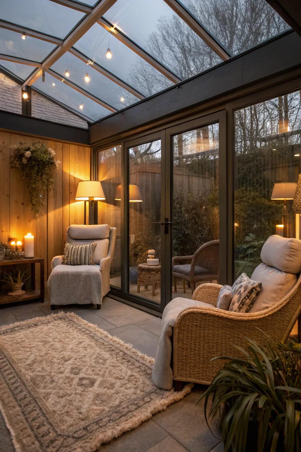 An all-weather relaxation spot perfect for unwinding.