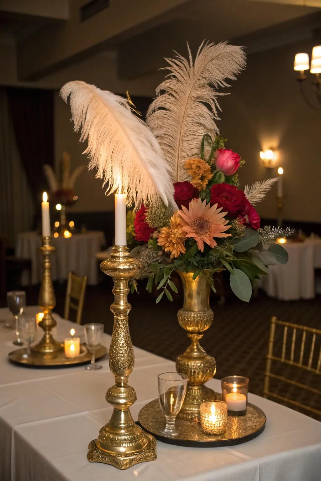 Gleaming centerpieces serve as breathtaking focal points on any table.