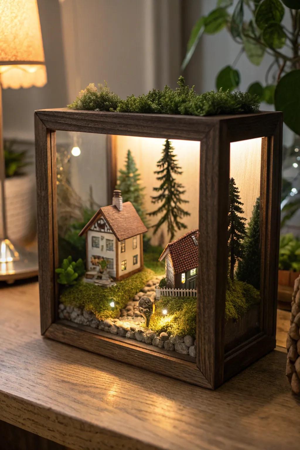 Create a dreamy escape with miniature scenery.