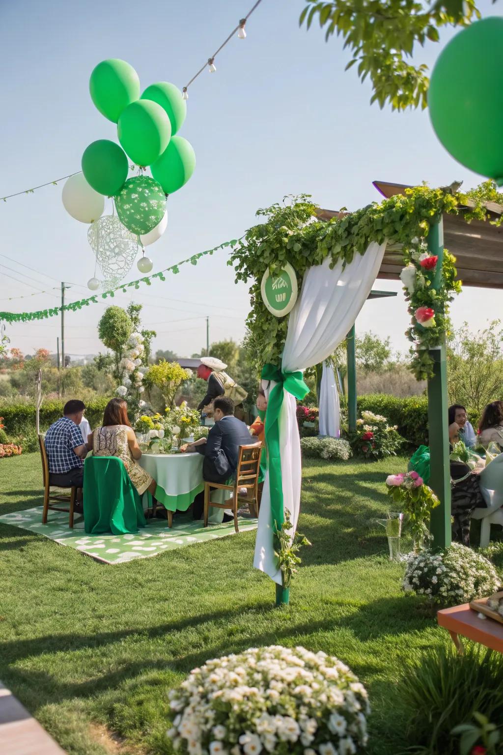 A dynamic garden event with verdant themes.