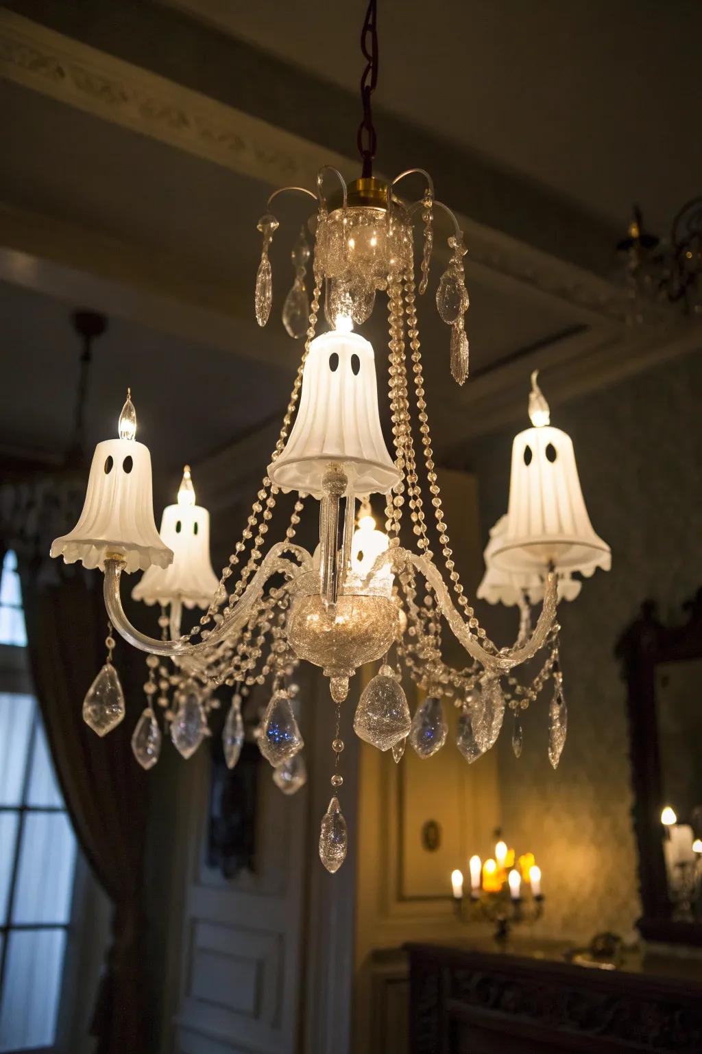 Radiant ghosts cast an otherworldly ambiance on your chandelier.