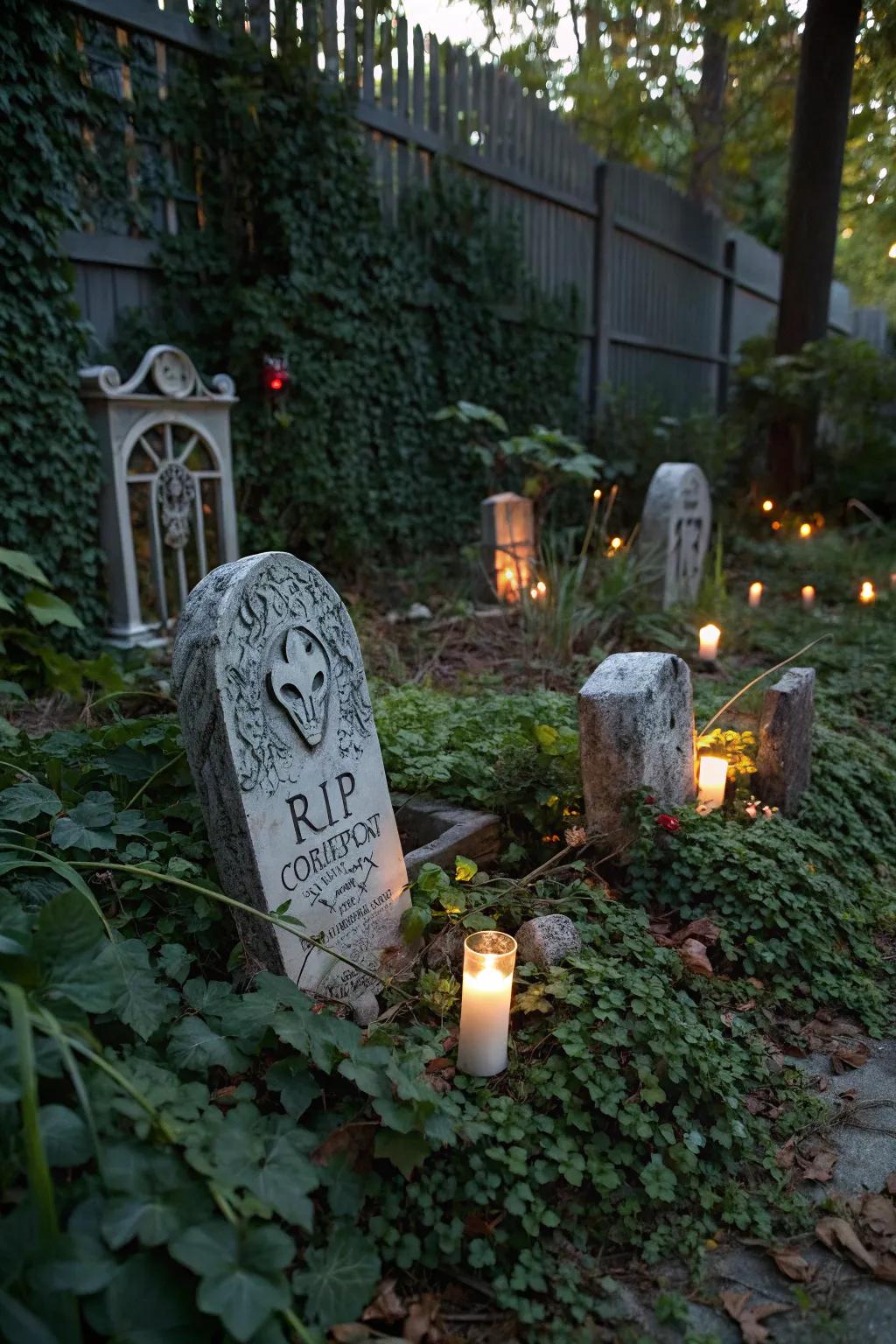Sepulchral stones bestow an authentic cemetery visage upon your realm.