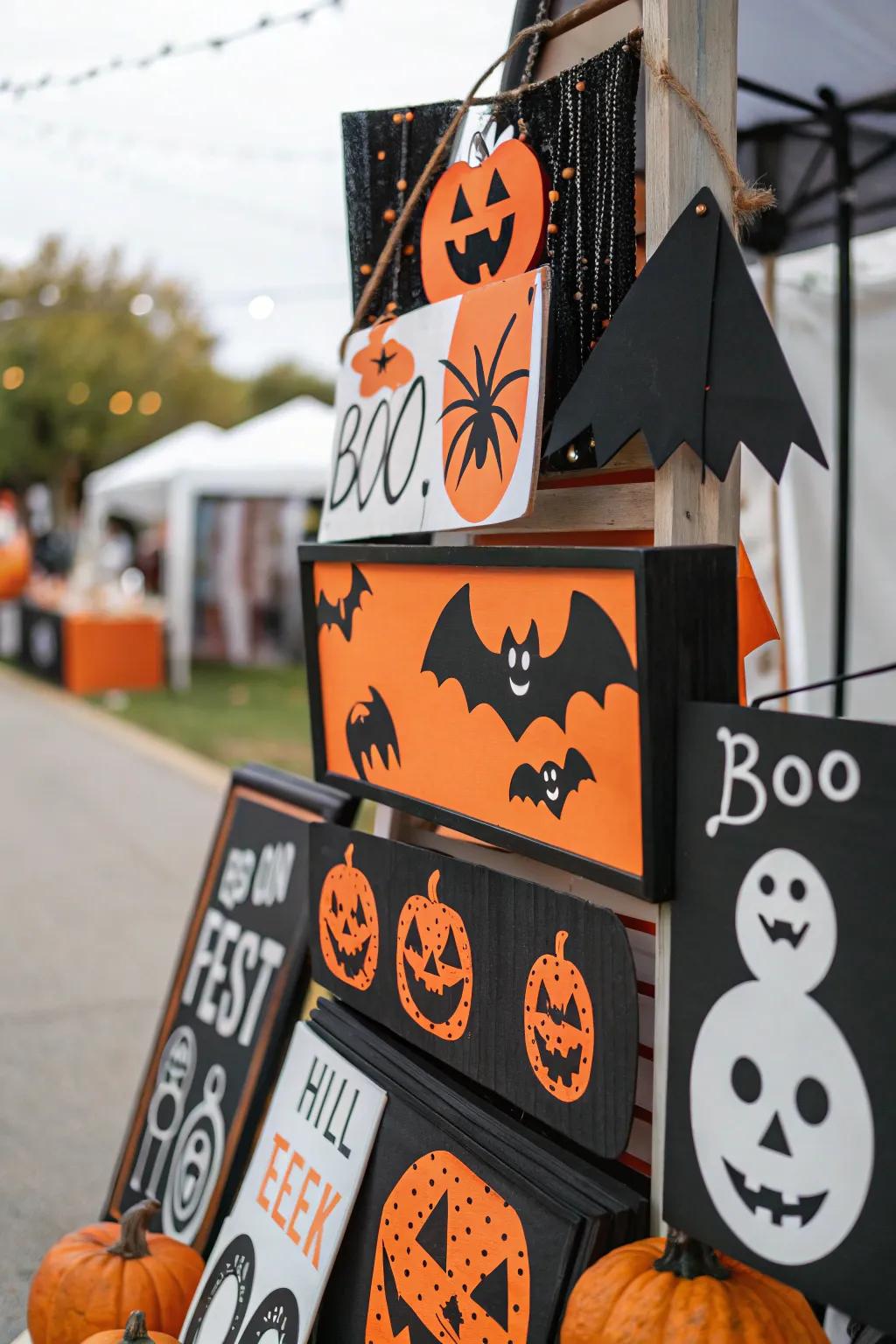 Staple Halloween colors crafting a united aesthetic.