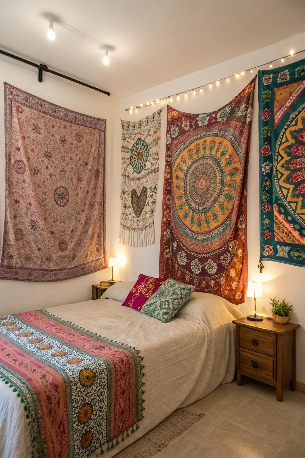 Fabric wall decorations introduce texture and warmth to your decor.