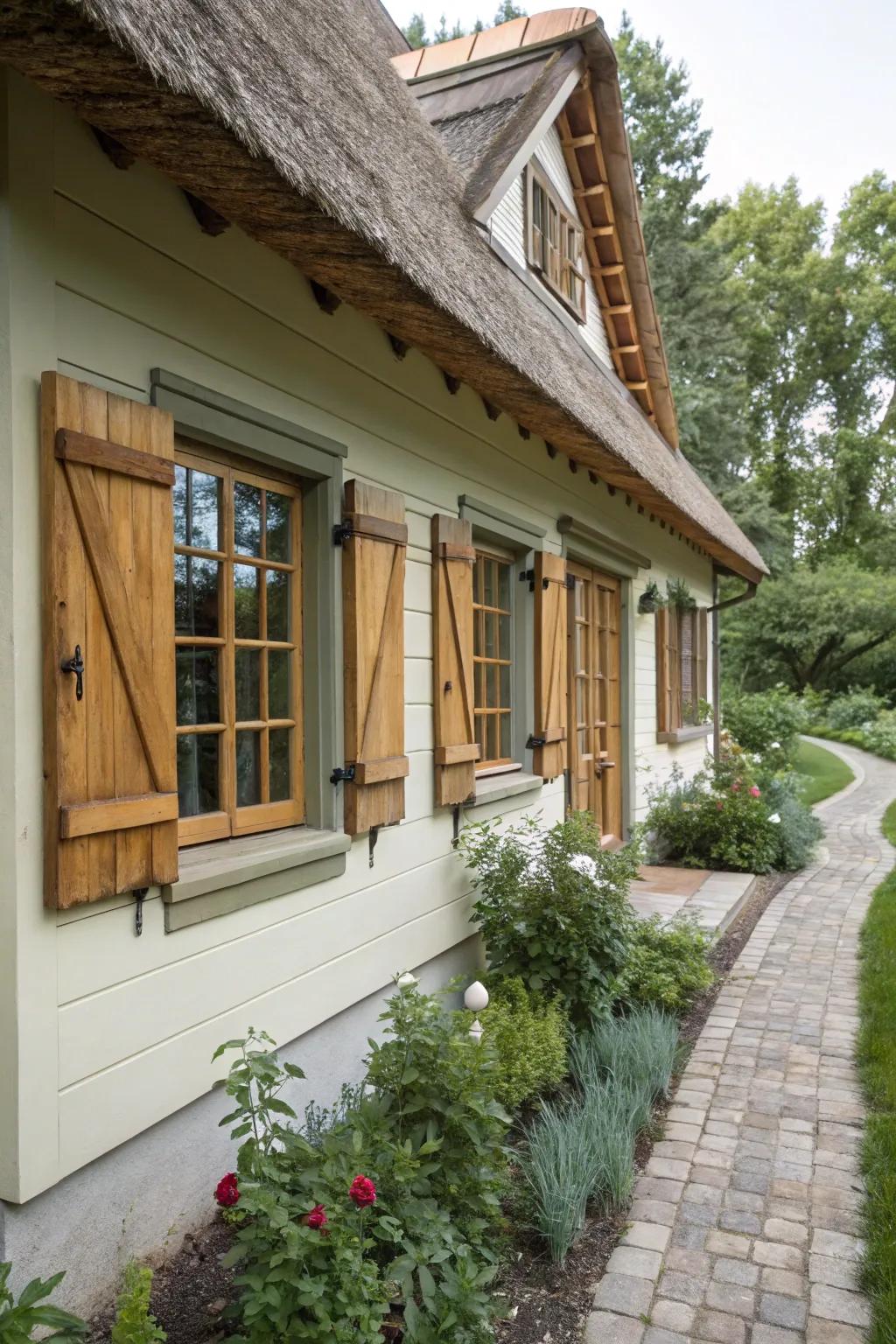 Quaint trims add warmth and nostalgia.