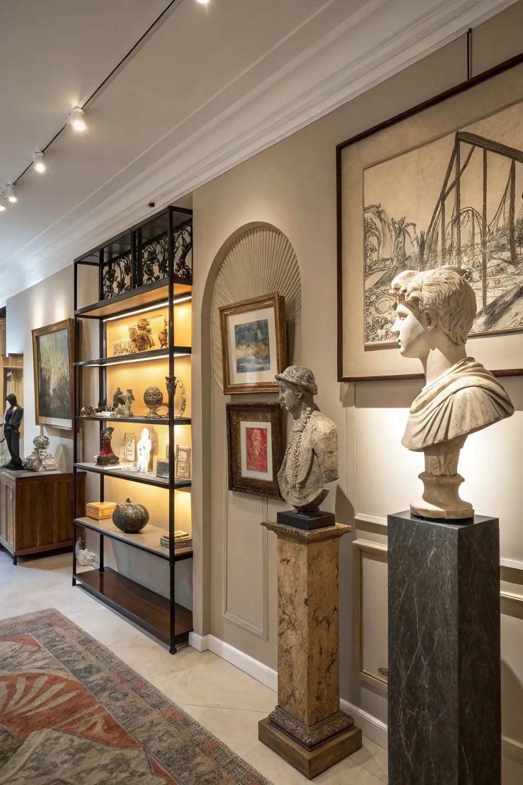 Artistic elements that infuse personality into a room.