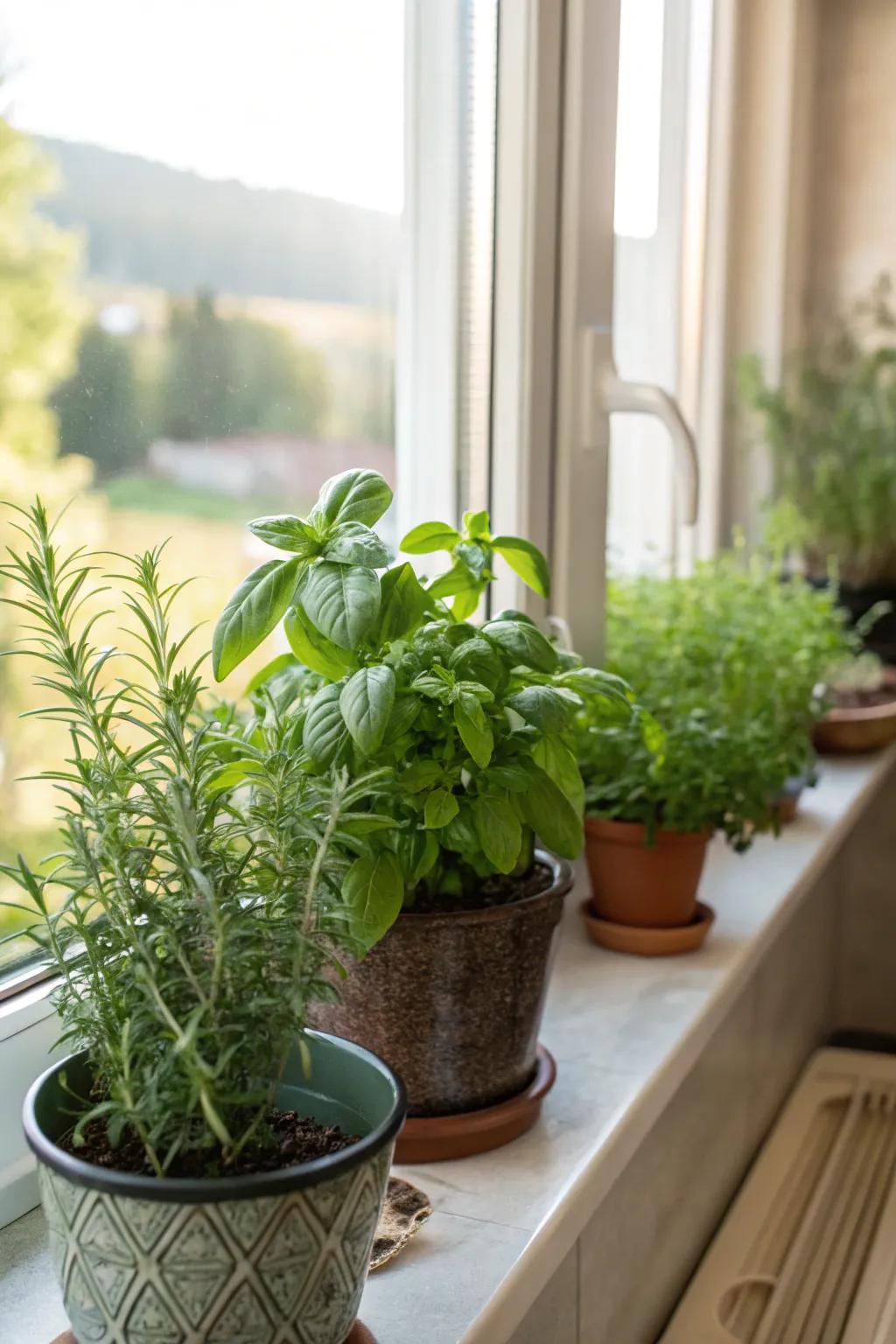 An indoor herb garden brings a breath of freshness and delicious flavors right into your kitchen.