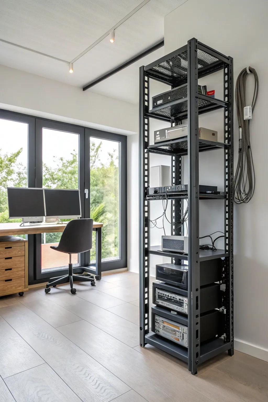 Choose an open-structure design for a stylish and modern visual.