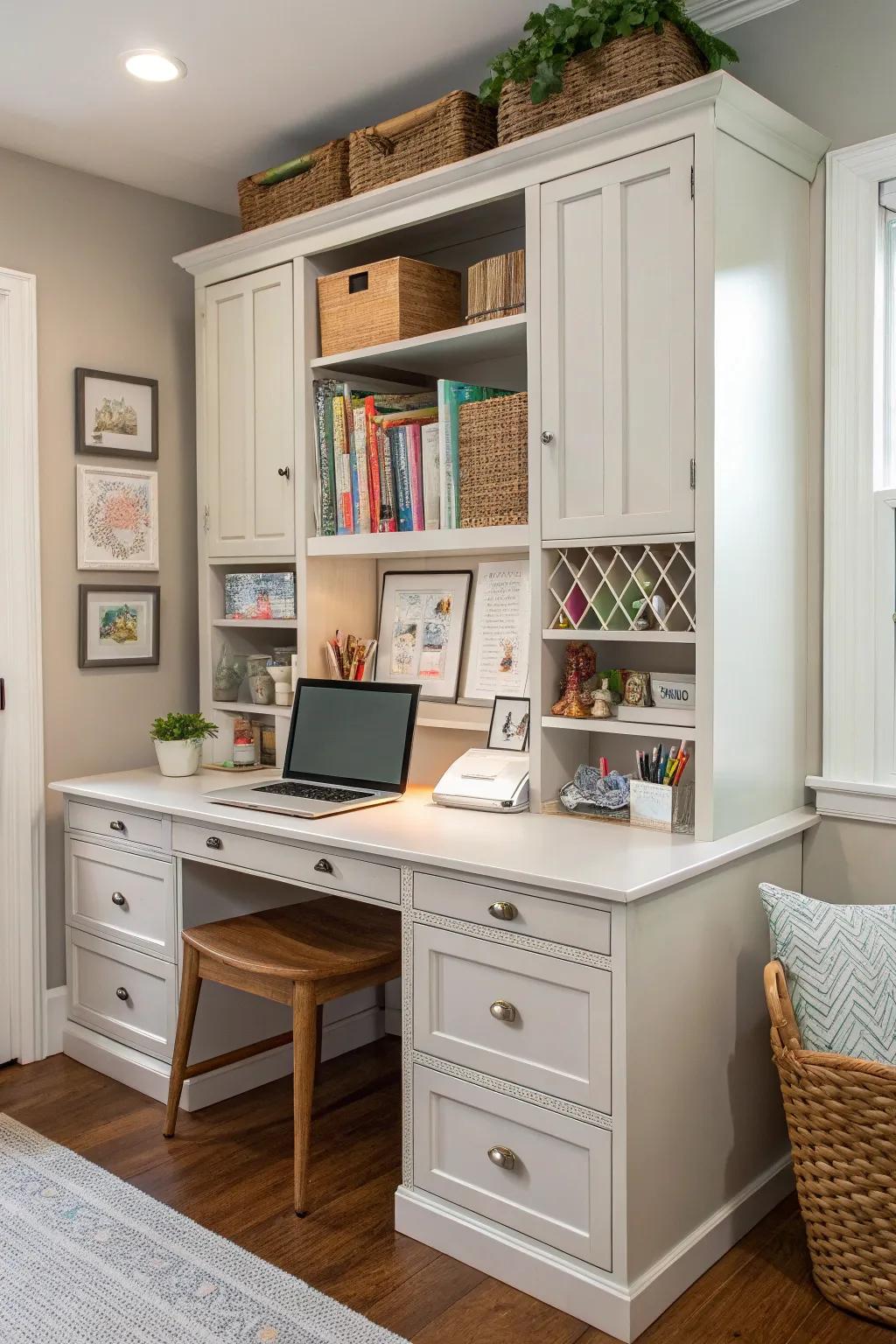 Multi-functional furniture maximizes space and functionality.