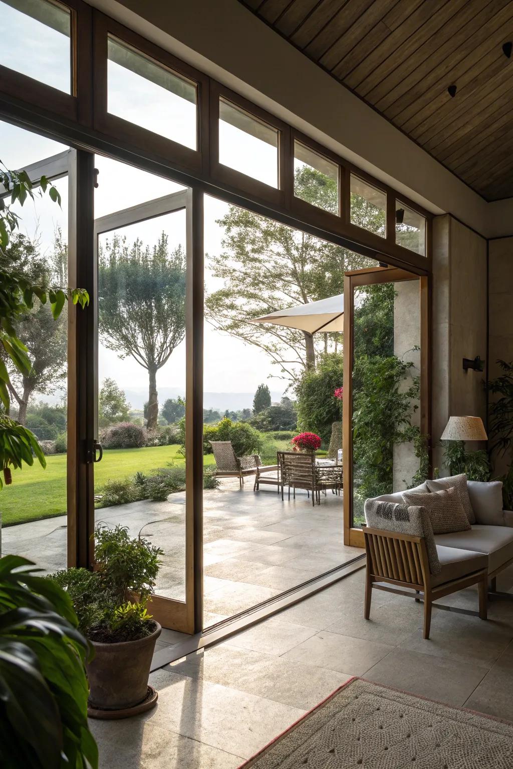 Create a bond between your interior and outdoor areas for a harmonious living experience.