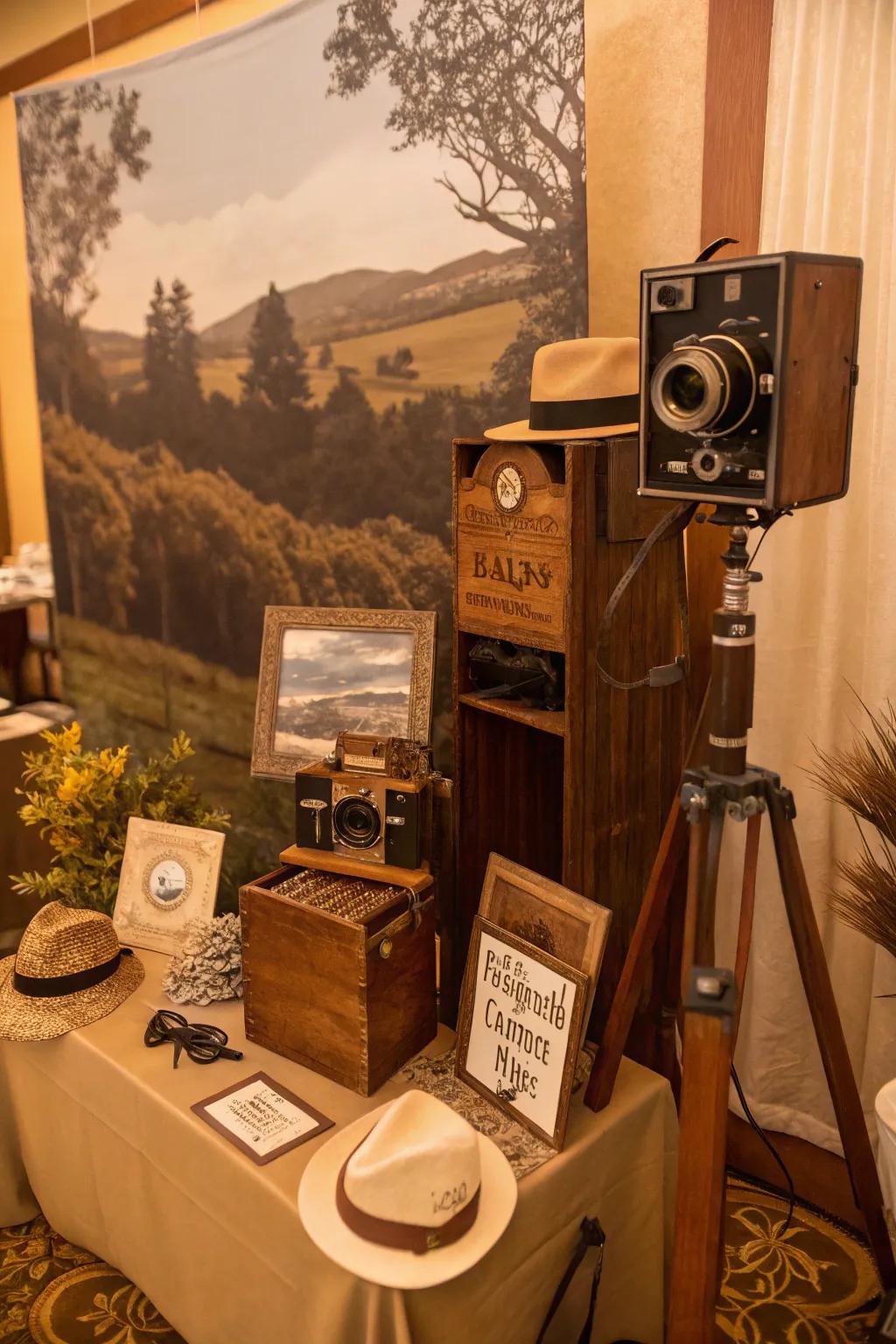 A classic photography nook captures ageless memories.