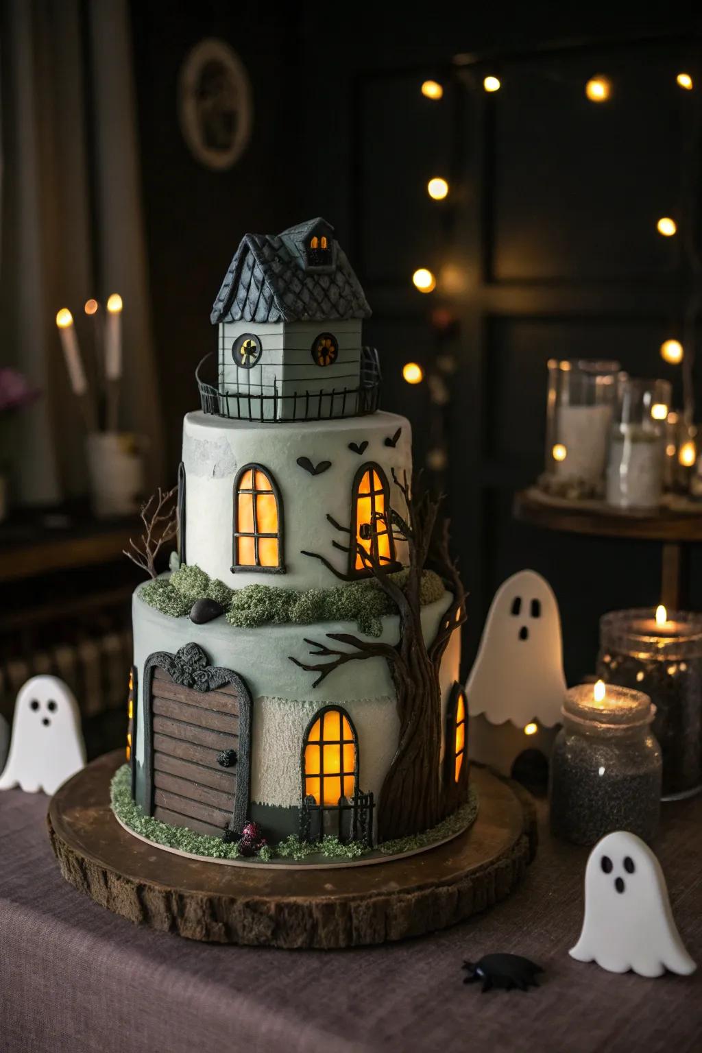 A phantom manor cake that is pleasantly spooky.
