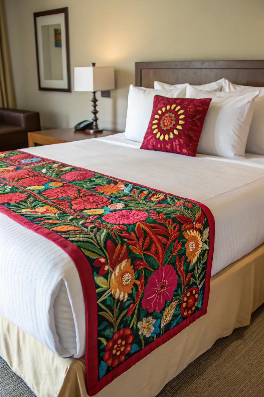 A bed skirt adds class and a burst of color.