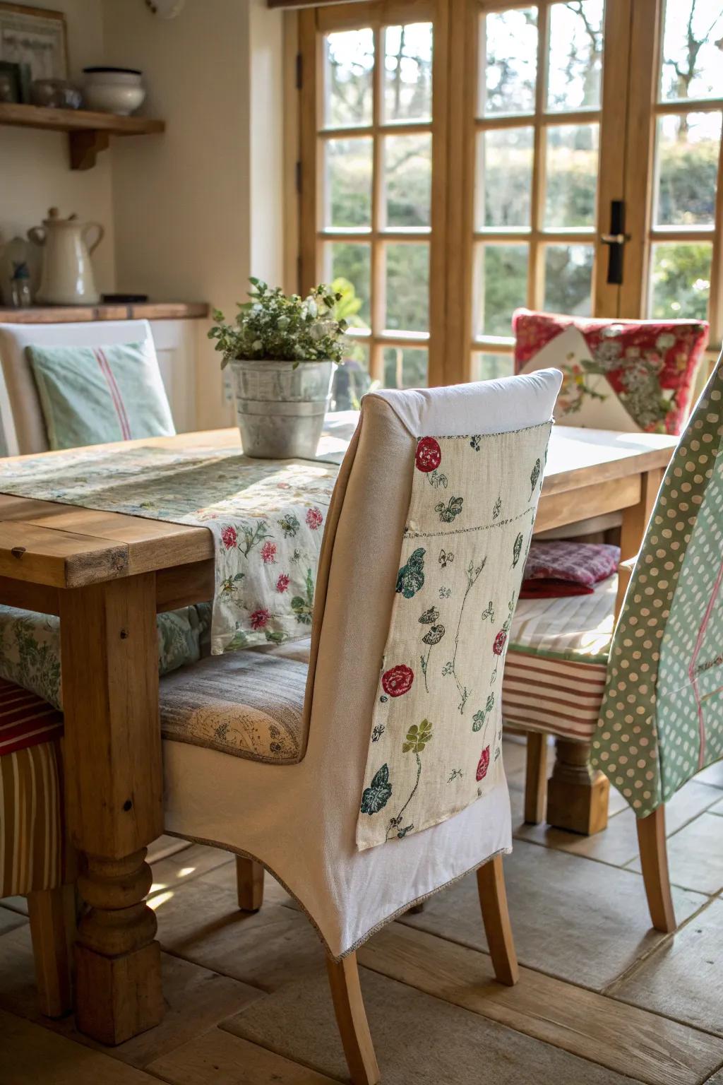 Eco-friendly style with textile casing seating covers.