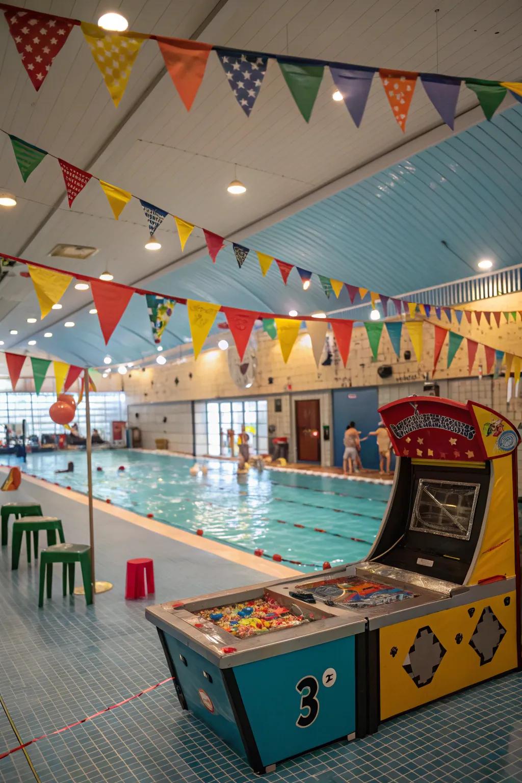 Produce a radiant funfair setting using lively designs plus enjoyable things to do.