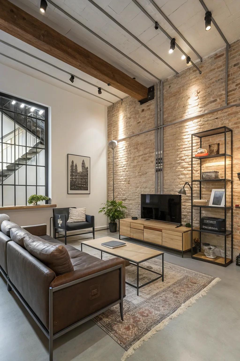 Minimalist decor keeps this industrial space tidy and elegant.