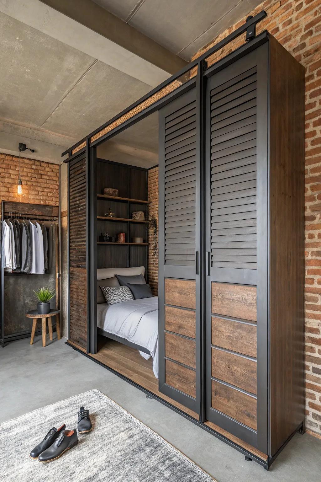 Gliding window-blinds: ventilation meets aesthetics.