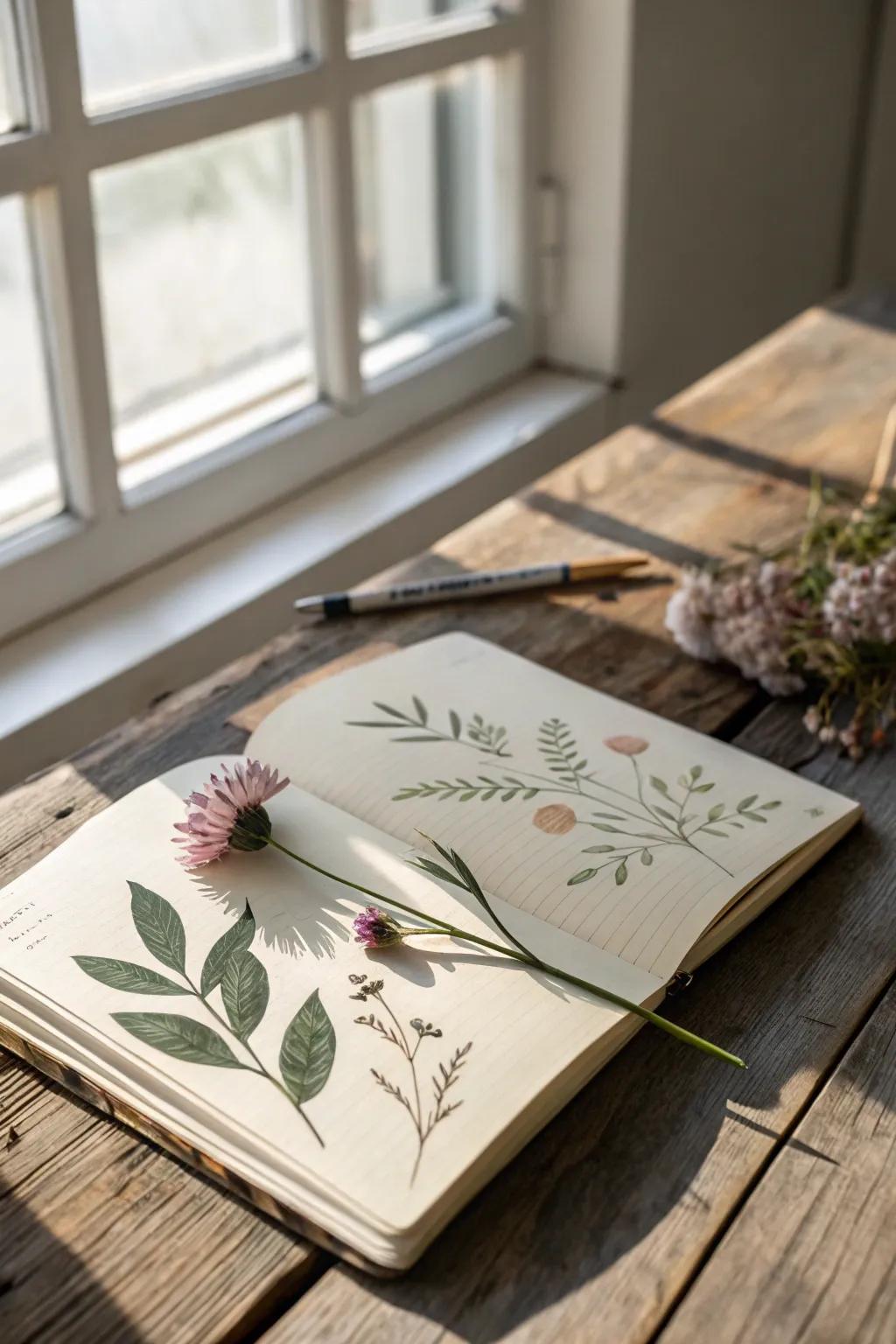 Embrace the tranquility of nature in your journaling journey.