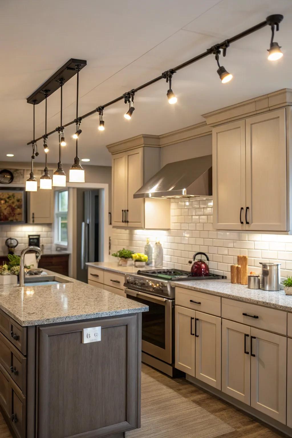Coordinate lighting with kitchen features for a seamless look.