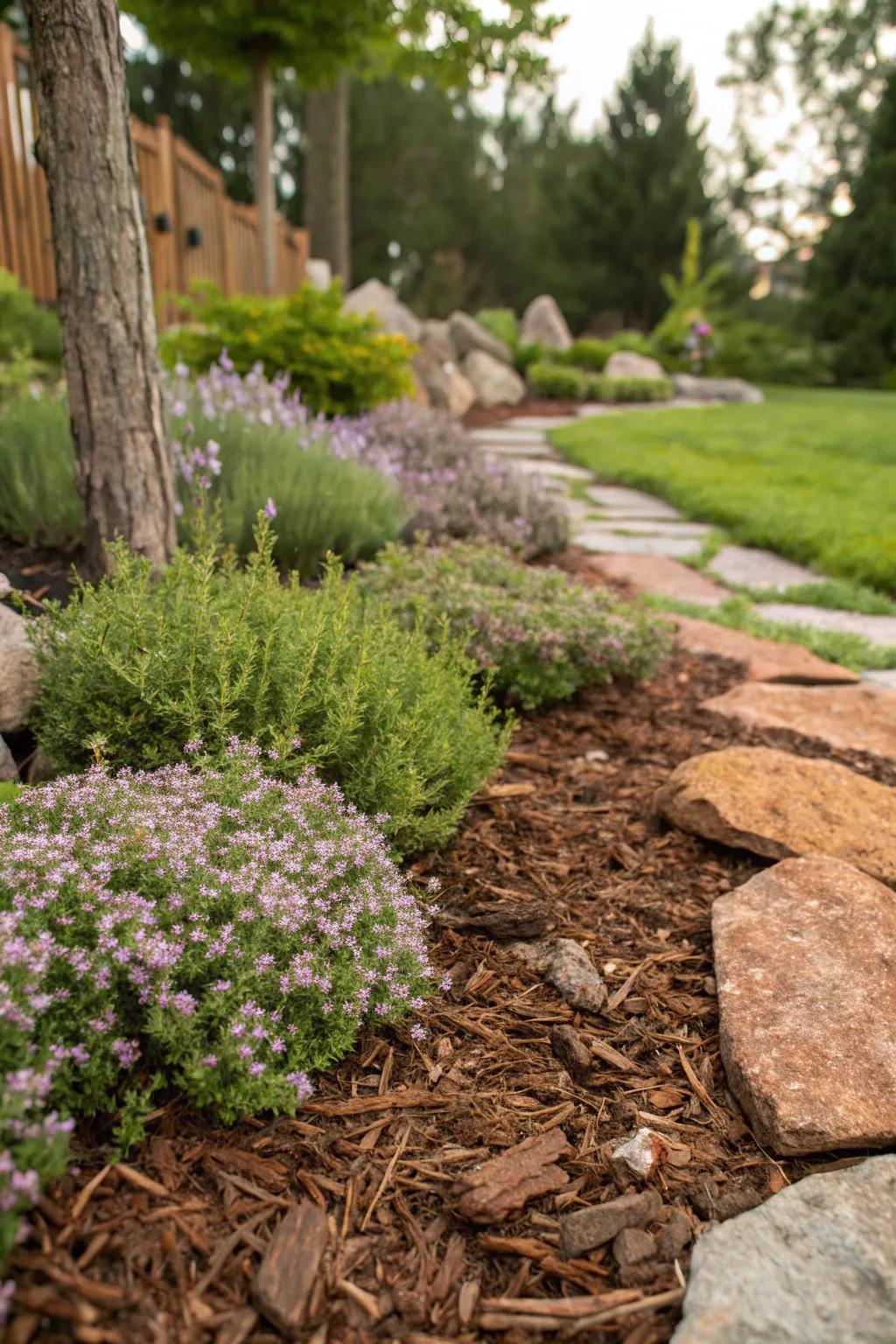 Surface covers and soil protectors bring texture and ease of care to your garden.