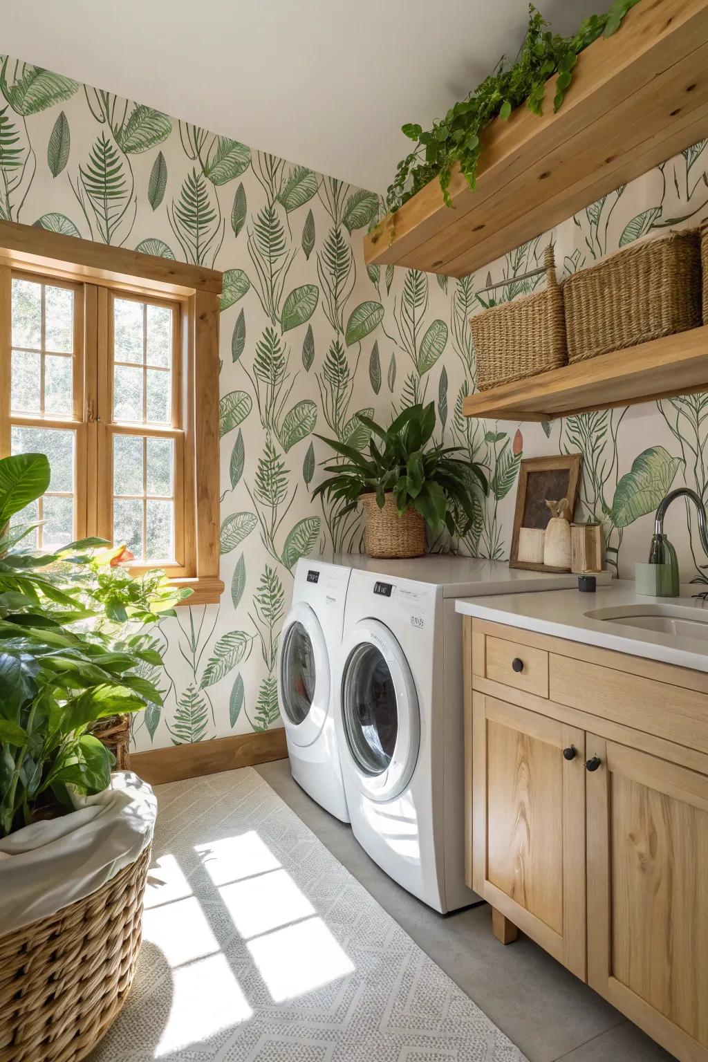Leafy patterns infuse your space with natural energy.