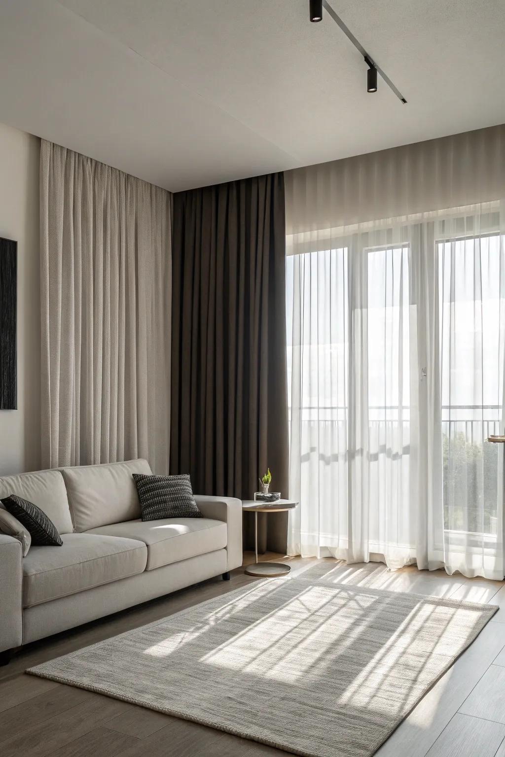 Single-color coverings provide a minimalist and sleek look.