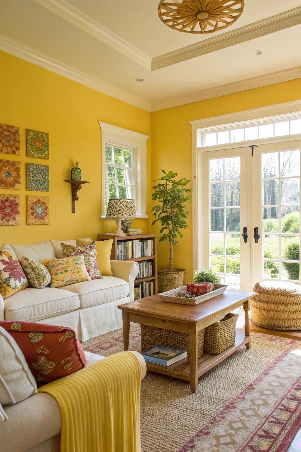 Radiant gold for a vibrant and energetic living space.